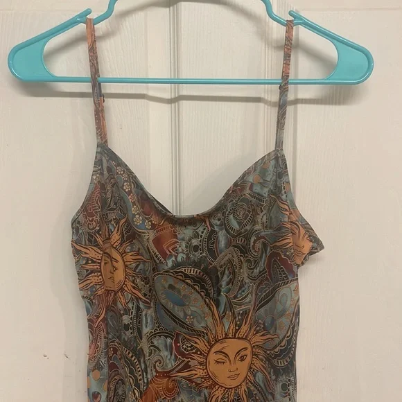 Shrub Sun Boho Hippie Spaghetti Strap Dress-Large - Picture 2 of 8